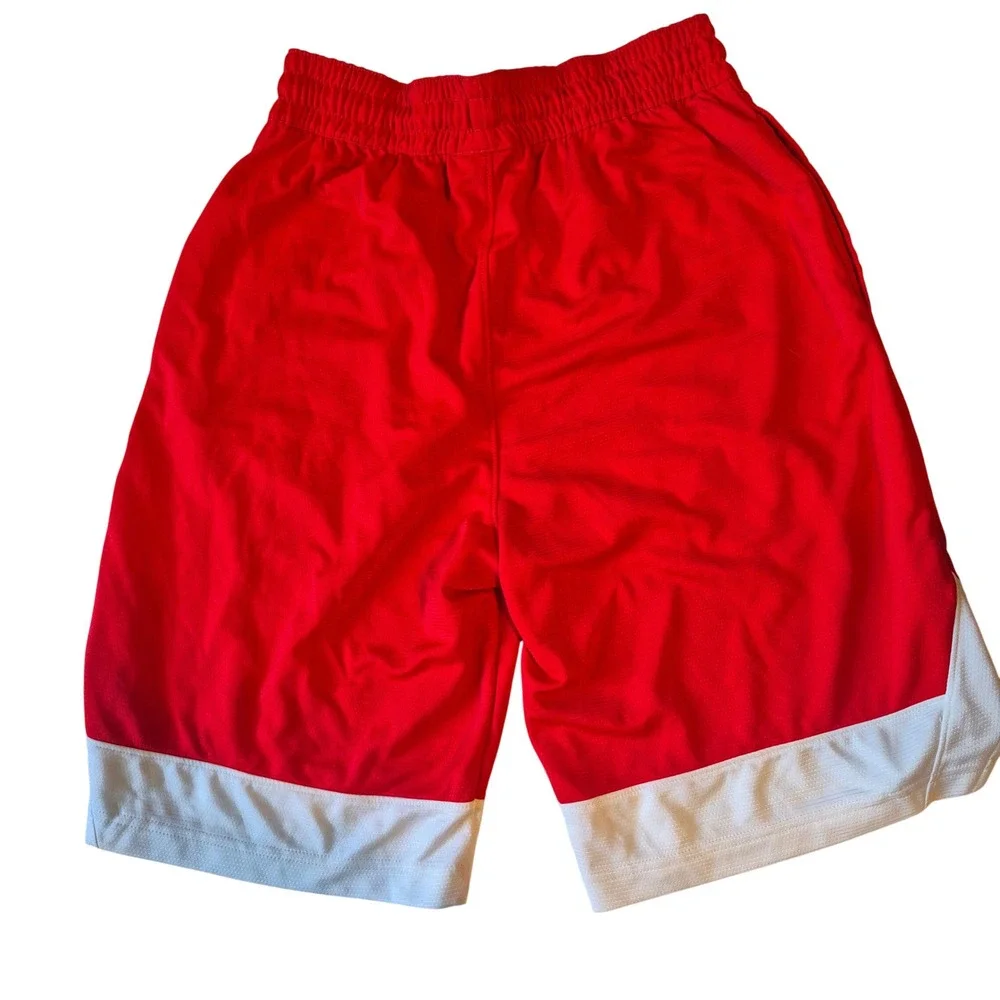 Nike Dri-FIT Red White Basketball Athletic Mesh‎ Shorts